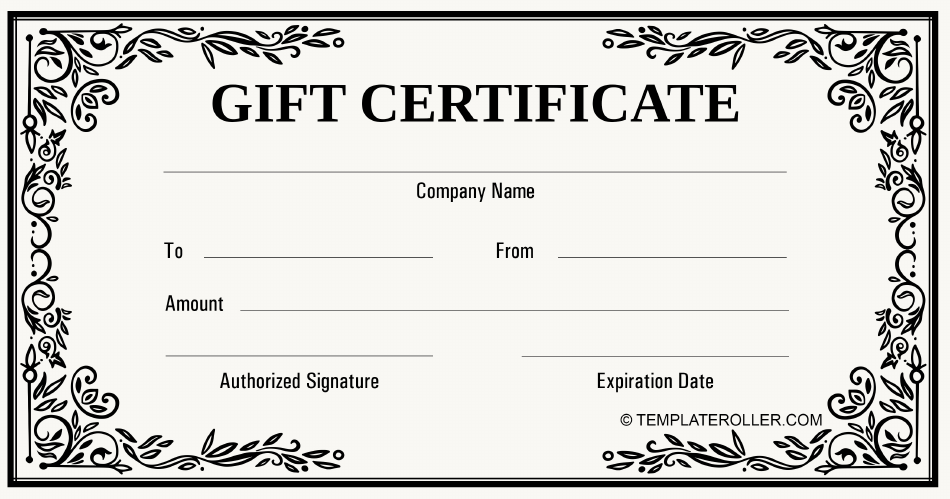 Business Gift Certificate Template - Beige, Page 1