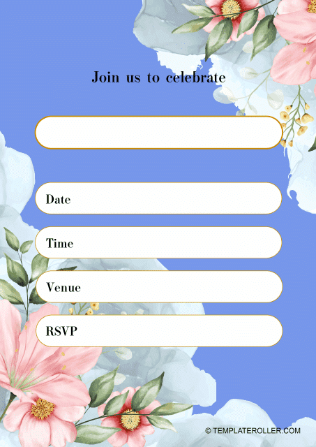 Event Invitation Template - Blue