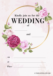 Document preview: Wedding Invitation Template - Beige