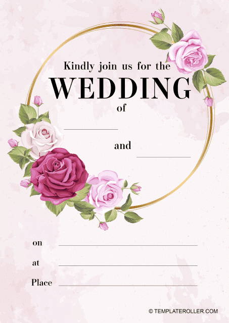 Wedding Invitation Template - Beige Design