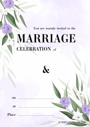 Document preview: Wedding Invitation Template - Flowers