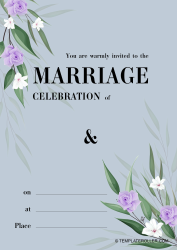 Document preview: Wedding Invitation Template - Grey