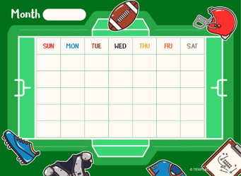 Document preview: Football Schedule Template