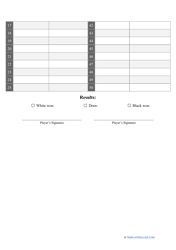 &quot;Chess Score Sheet Template&quot;, Page 2