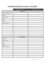 Furnished Rental Inventory Checklist