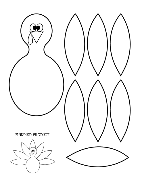 Turkey Cut out Template - Free Printable | TemplateRoller