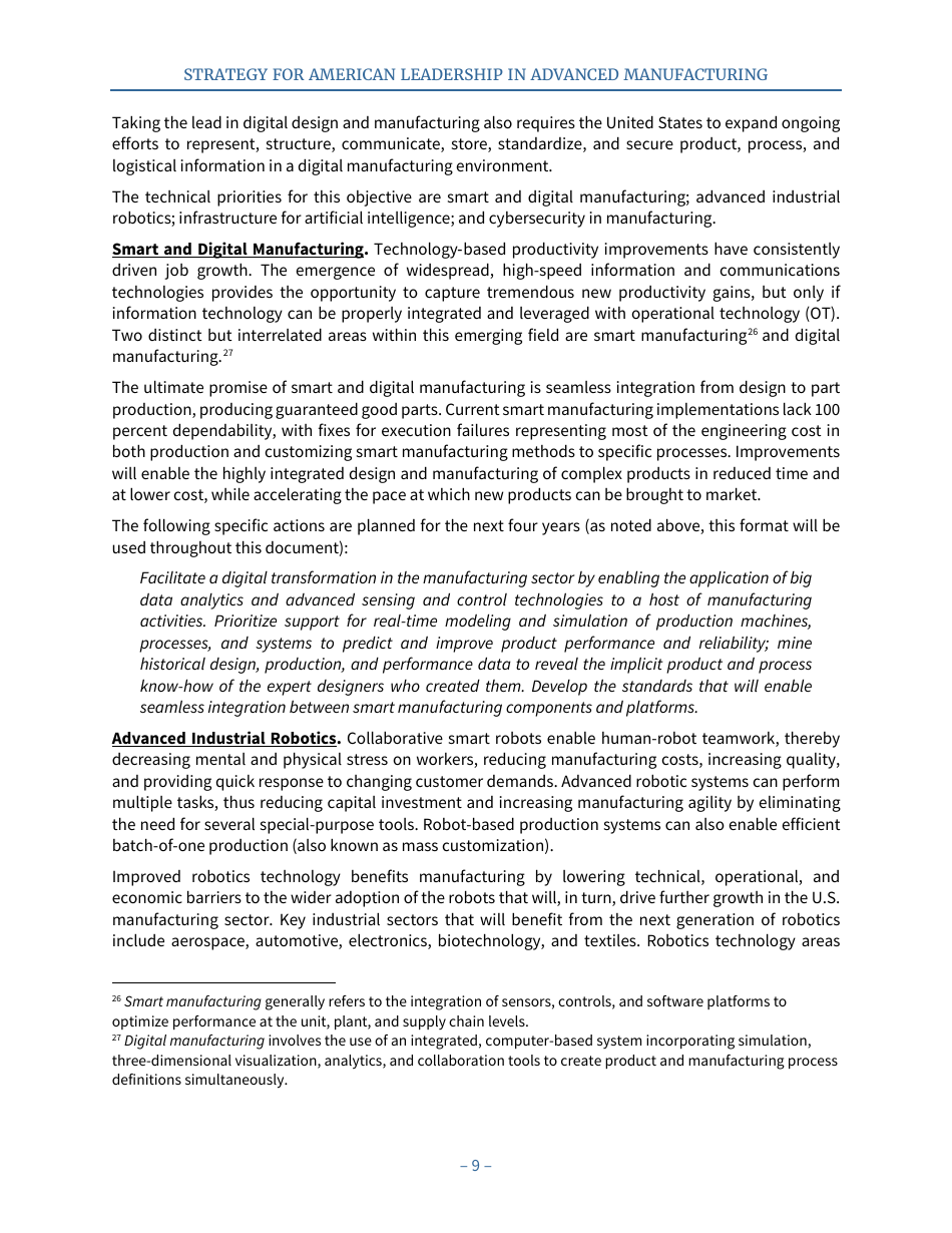 Strategy for American Leadership in Advanced Manufacturing, Page 14