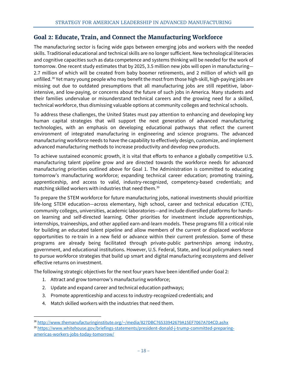 Strategy for American Leadership in Advanced Manufacturing, Page 23