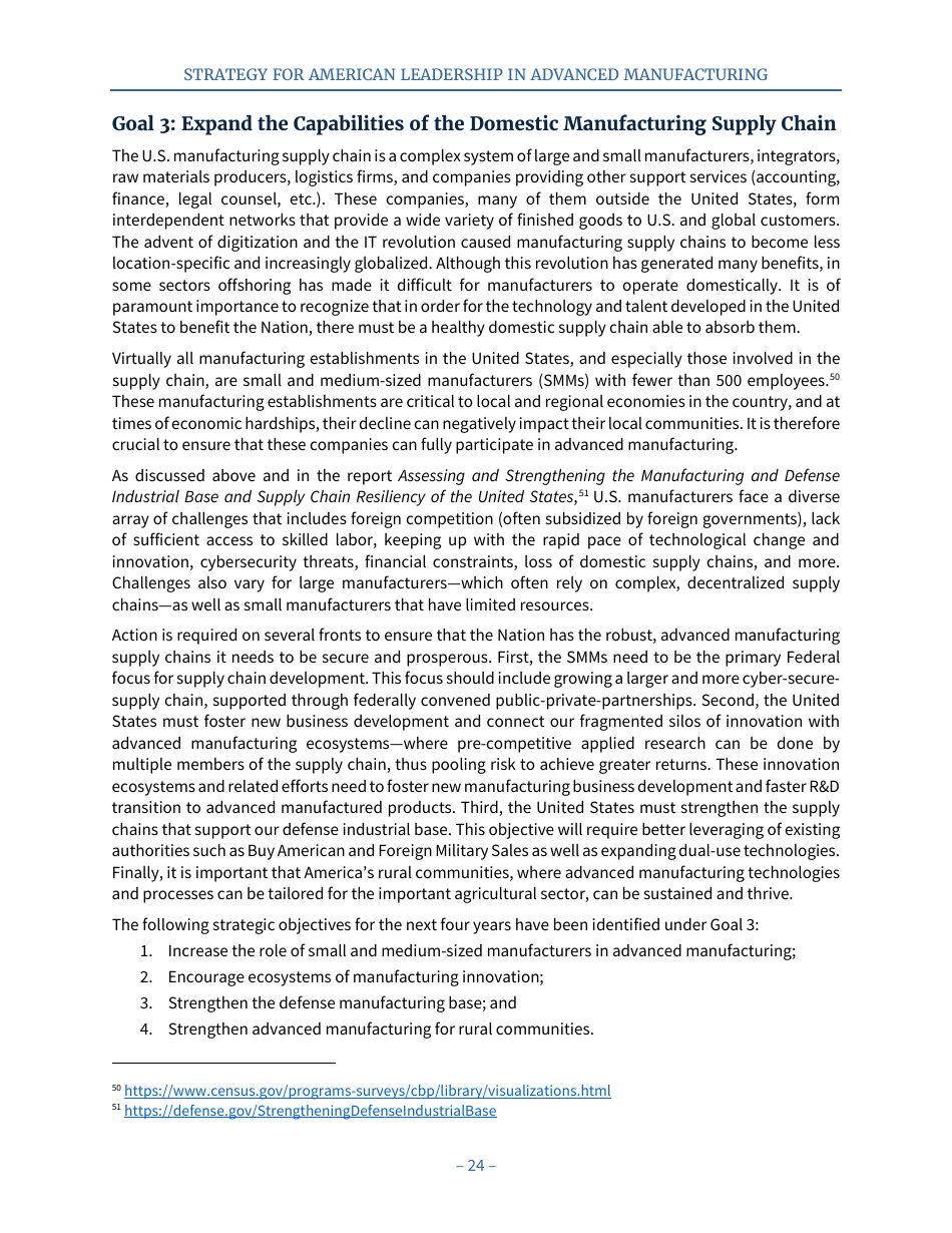 Strategy for American Leadership in Advanced Manufacturing, Page 29