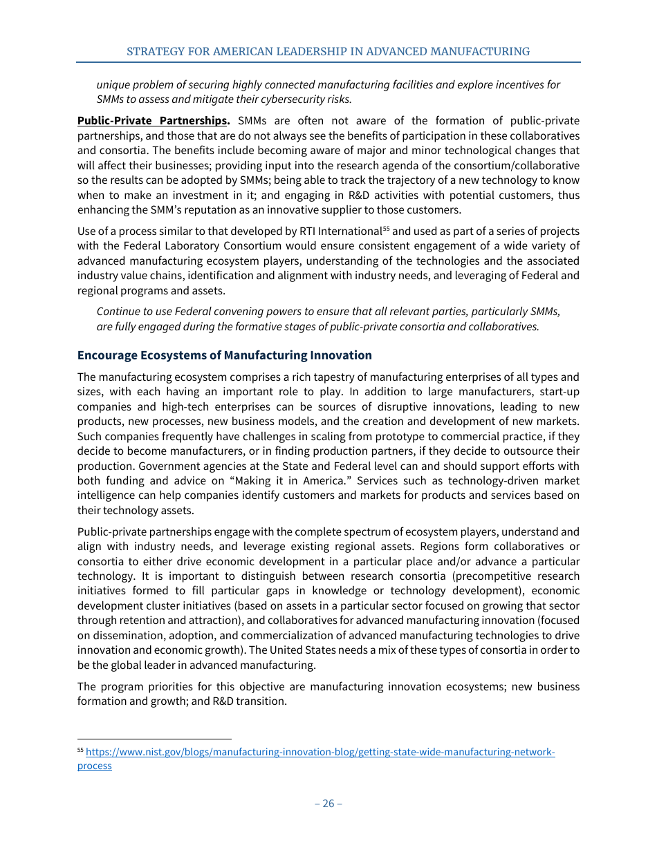 Strategy for American Leadership in Advanced Manufacturing, Page 31