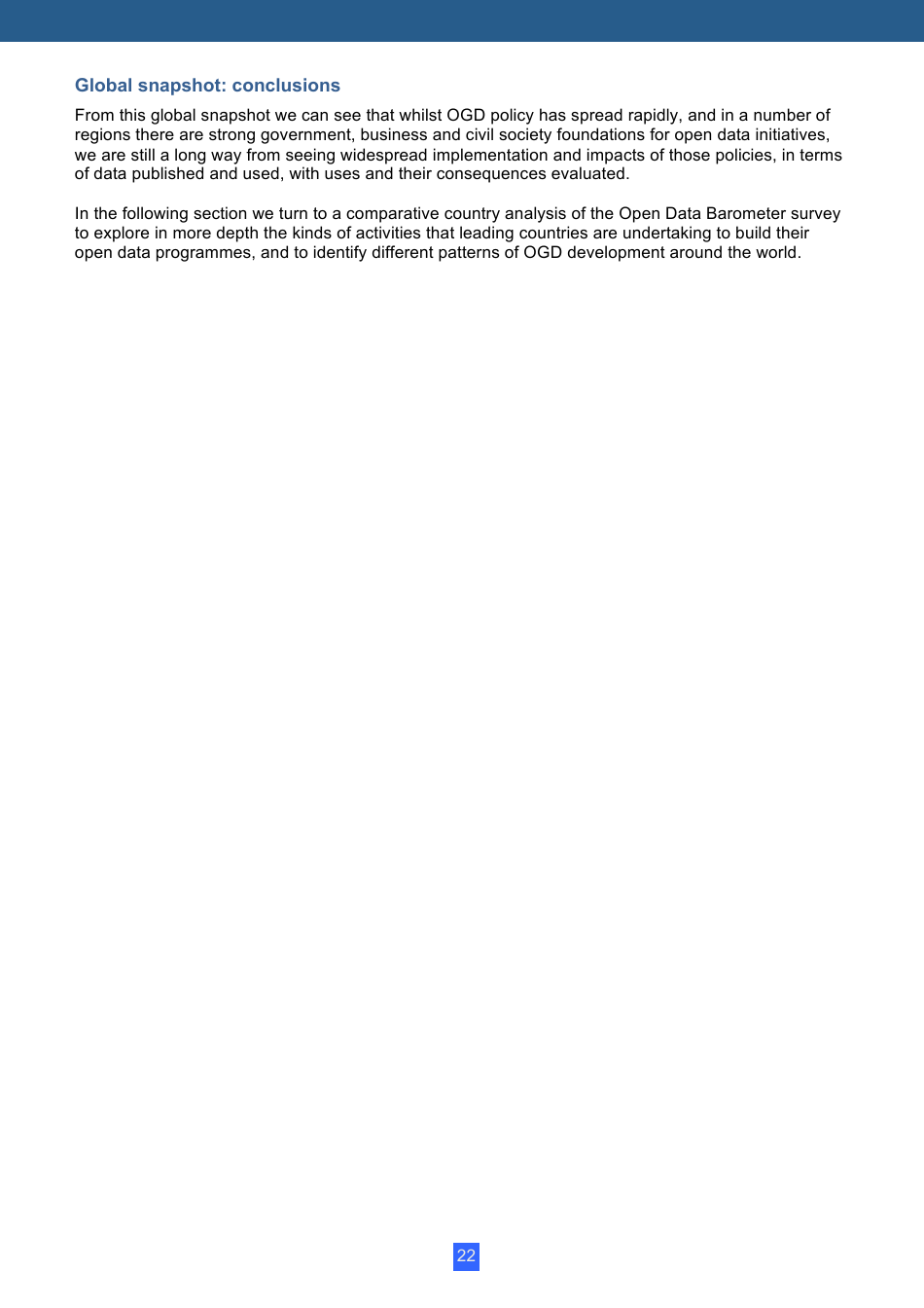 Open Data Barometer Global Report, Page 22