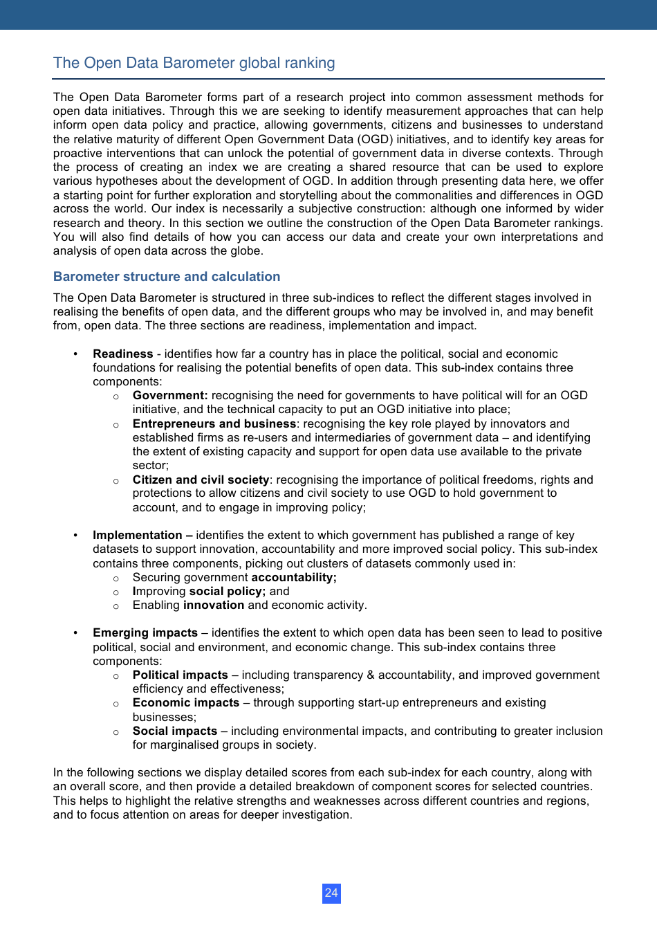 Open Data Barometer Global Report, Page 24