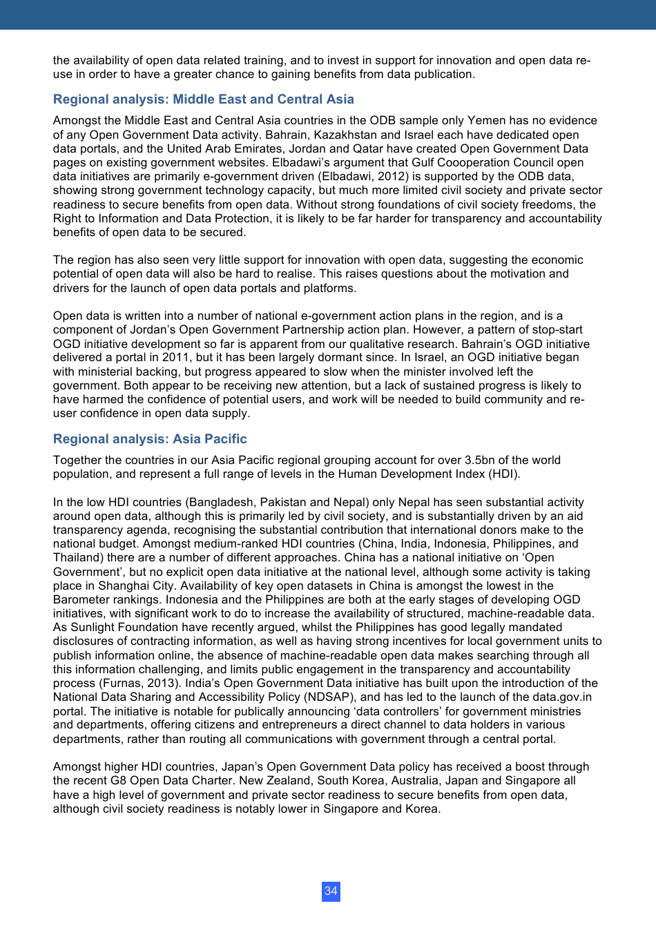 Open Data Barometer Global Report, Page 34
