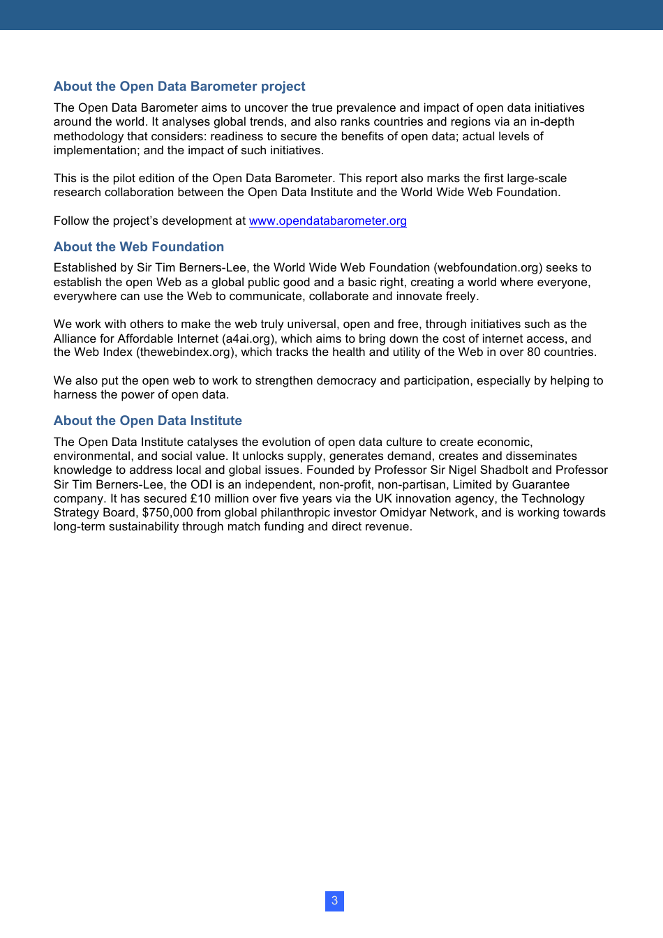 Open Data Barometer Global Report, Page 3