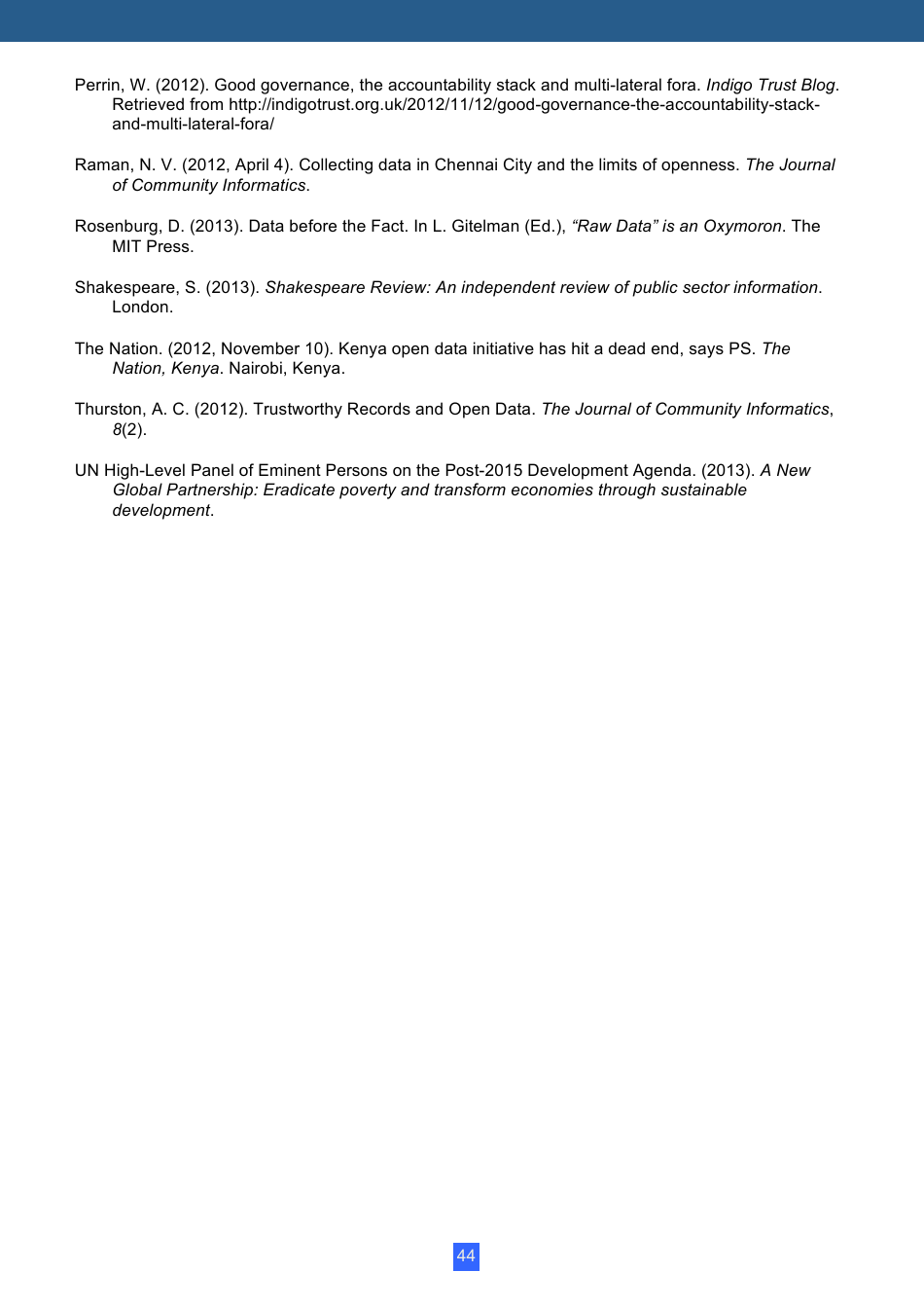 Open Data Barometer Global Report, Page 44