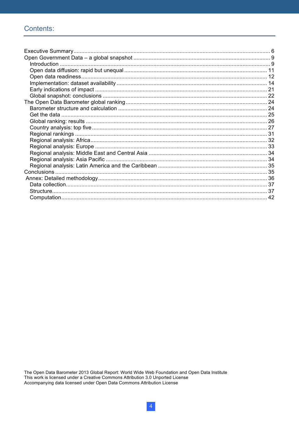 Open Data Barometer Global Report, Page 4