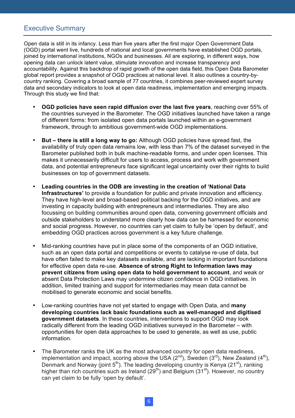 Open Data Barometer Global Report, Page 6