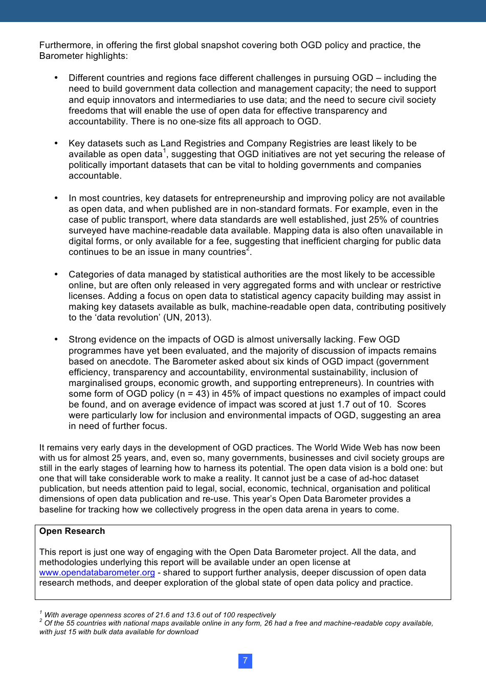 Open Data Barometer Global Report, Page 7