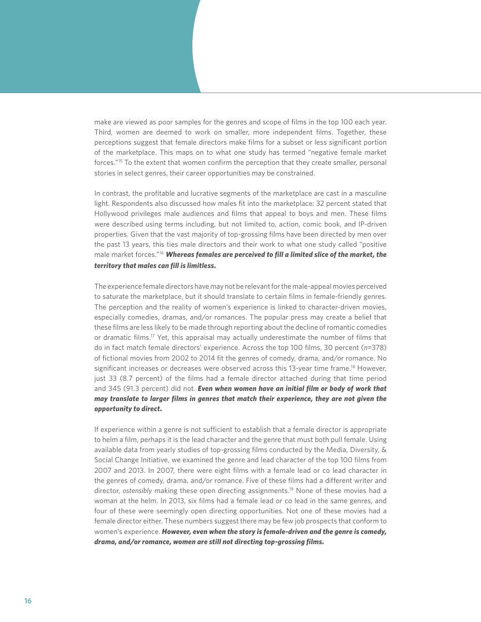 Exploring the Careers of Female Directors: Phase Iii - Dr. Stacy L. Smith, Dr. Katherine Pieper, Marc Choueiti With Assistance From Ariana Case and Kathleen Walsh, Page 18