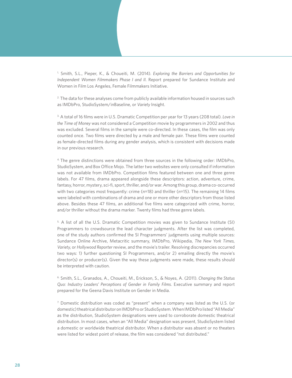 Exploring the Careers of Female Directors: Phase Iii - Dr. Stacy L. Smith, Dr. Katherine Pieper, Marc Choueiti With Assistance From Ariana Case and Kathleen Walsh, Page 30