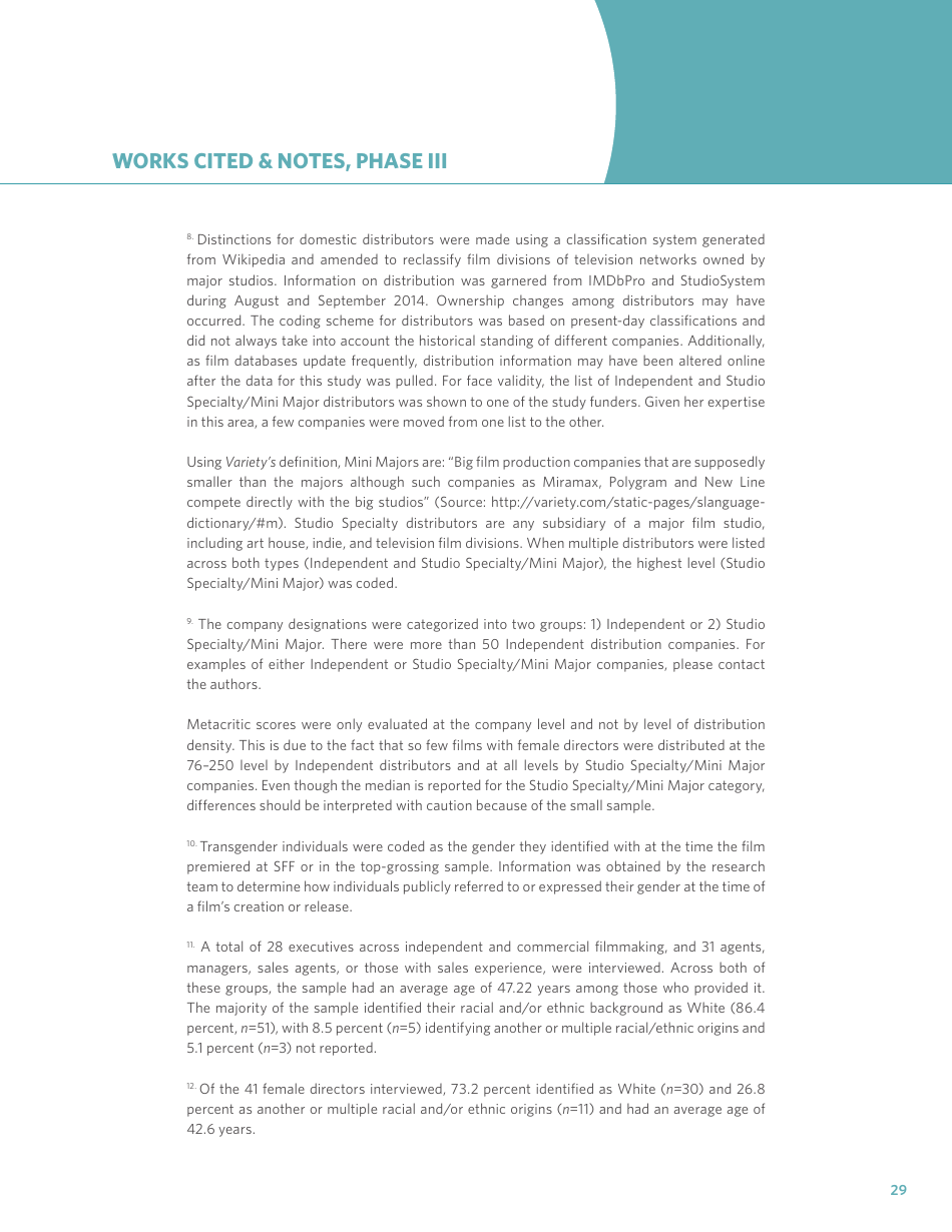 Exploring the Careers of Female Directors: Phase Iii - Dr. Stacy L. Smith, Dr. Katherine Pieper, Marc Choueiti With Assistance From Ariana Case and Kathleen Walsh, Page 31