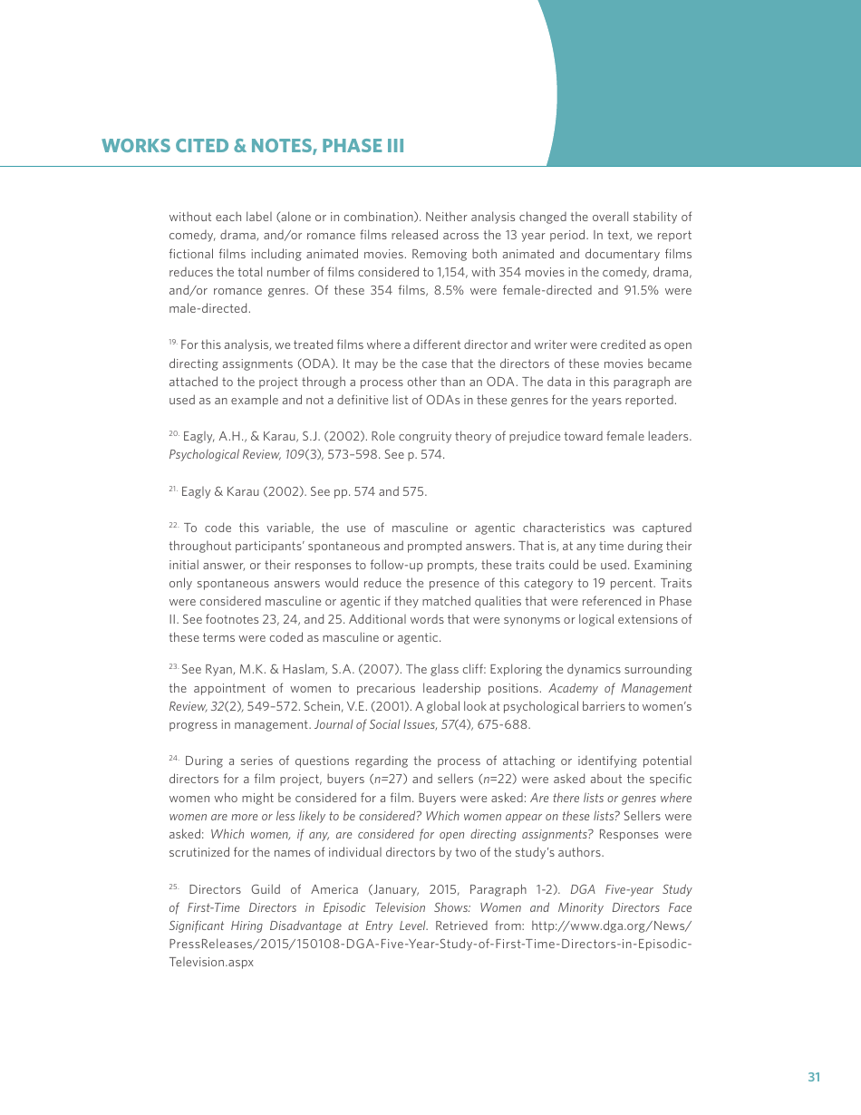 Exploring the Careers of Female Directors: Phase Iii - Dr. Stacy L. Smith, Dr. Katherine Pieper, Marc Choueiti With Assistance From Ariana Case and Kathleen Walsh, Page 33
