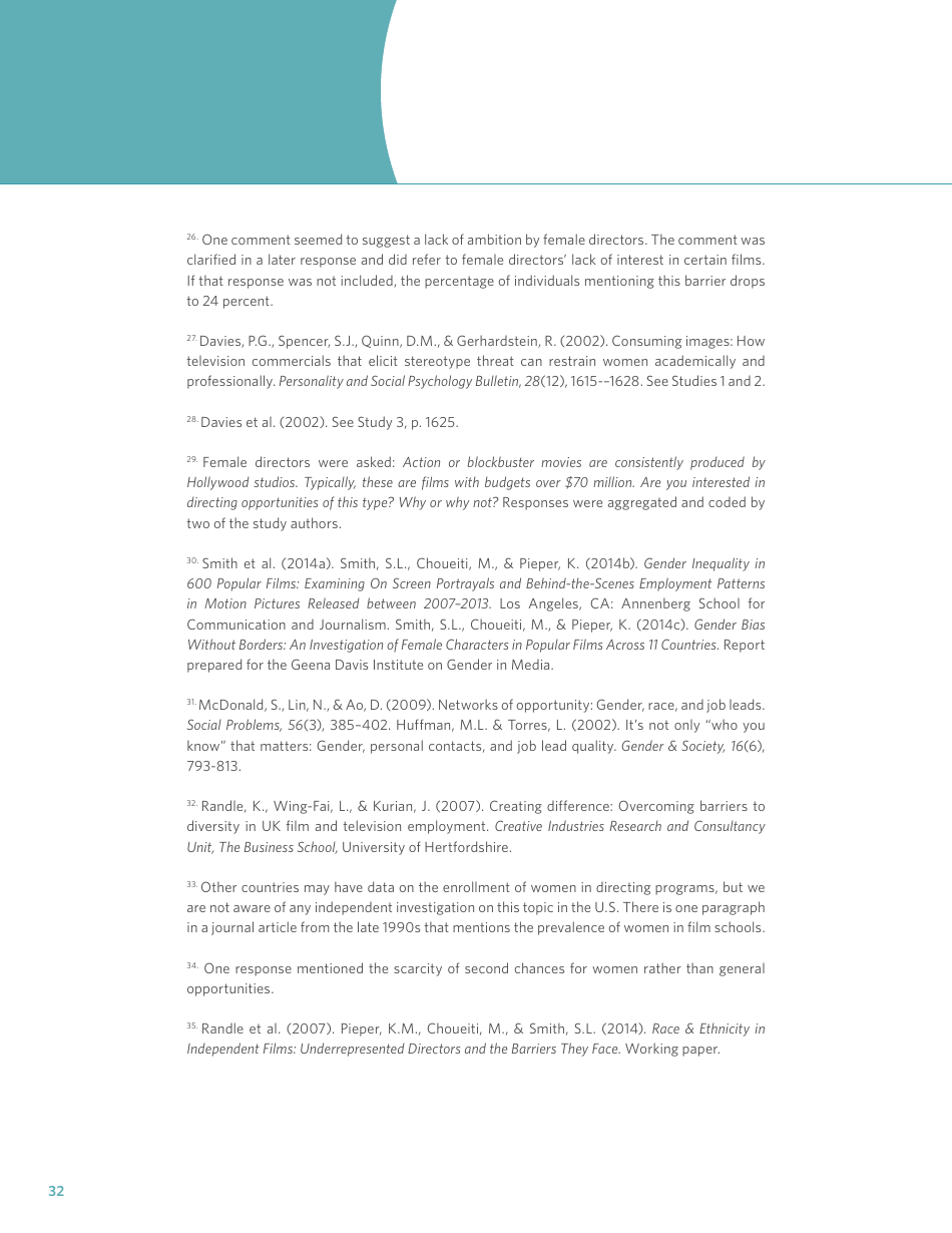Exploring the Careers of Female Directors: Phase Iii - Dr. Stacy L. Smith, Dr. Katherine Pieper, Marc Choueiti With Assistance From Ariana Case and Kathleen Walsh, Page 34