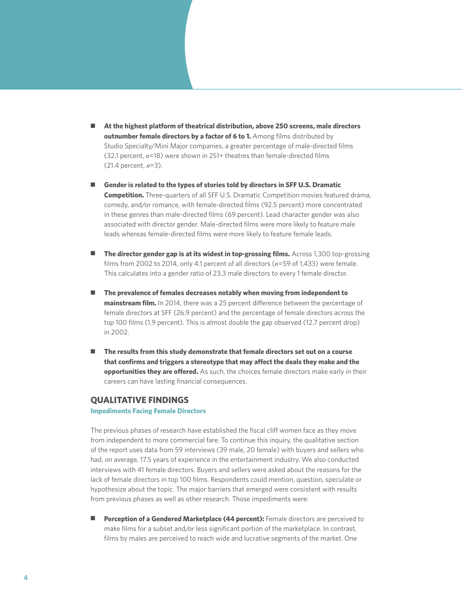 Exploring the Careers of Female Directors: Phase Iii - Dr. Stacy L. Smith, Dr. Katherine Pieper, Marc Choueiti With Assistance From Ariana Case and Kathleen Walsh, Page 6