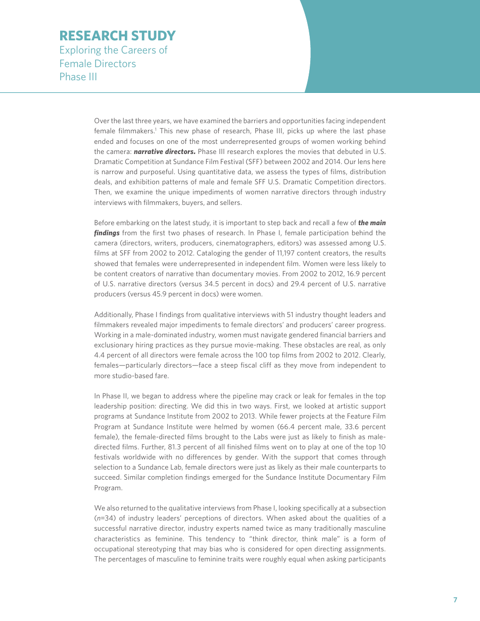 Exploring the Careers of Female Directors: Phase Iii - Dr. Stacy L. Smith, Dr. Katherine Pieper, Marc Choueiti With Assistance From Ariana Case and Kathleen Walsh, Page 9