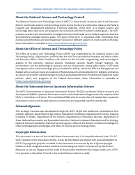 National Strategic Overview for Quantum Information Science, Page 2