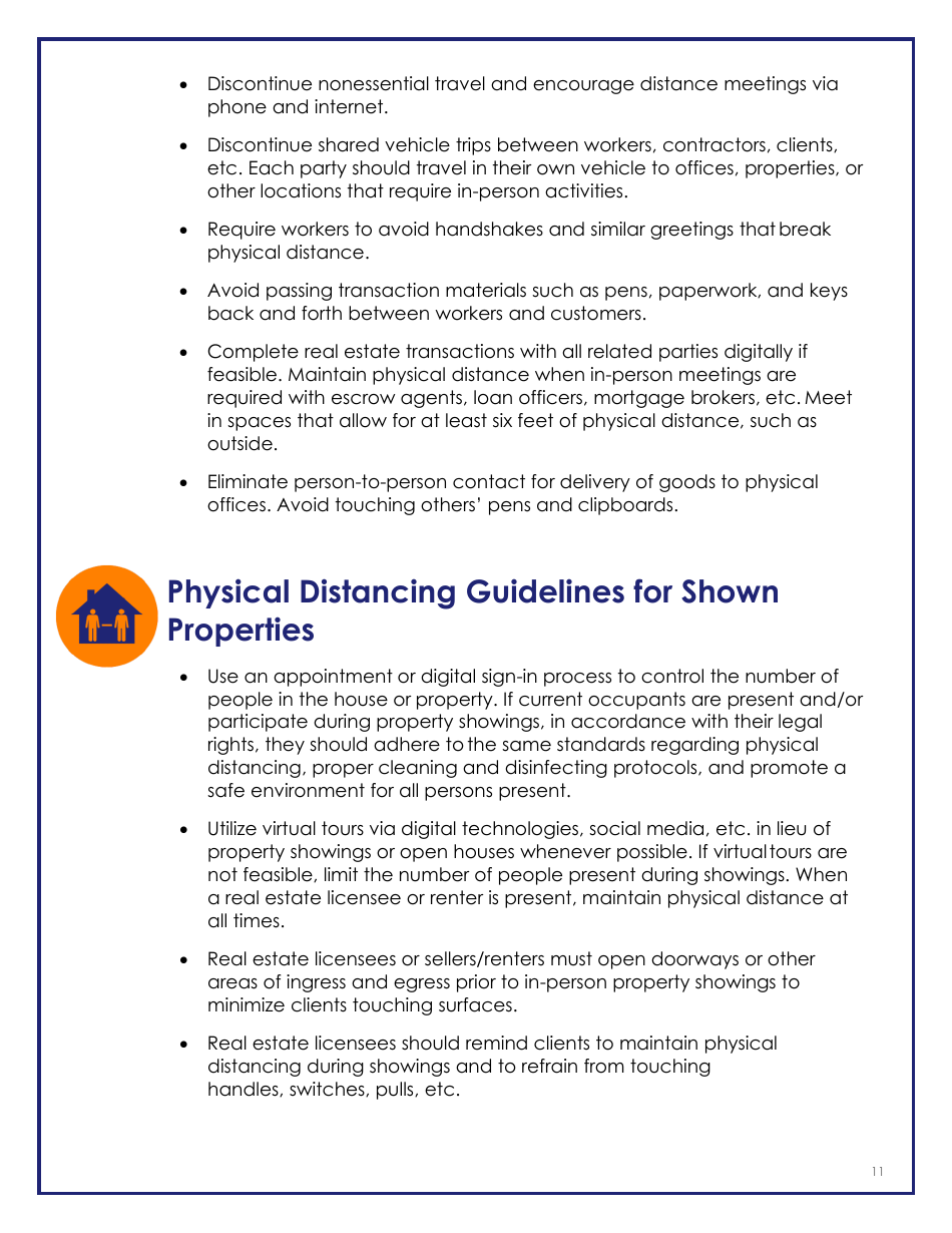 Covid-19 Industry Guidance: Real Estate Transactions - California, Page 11
