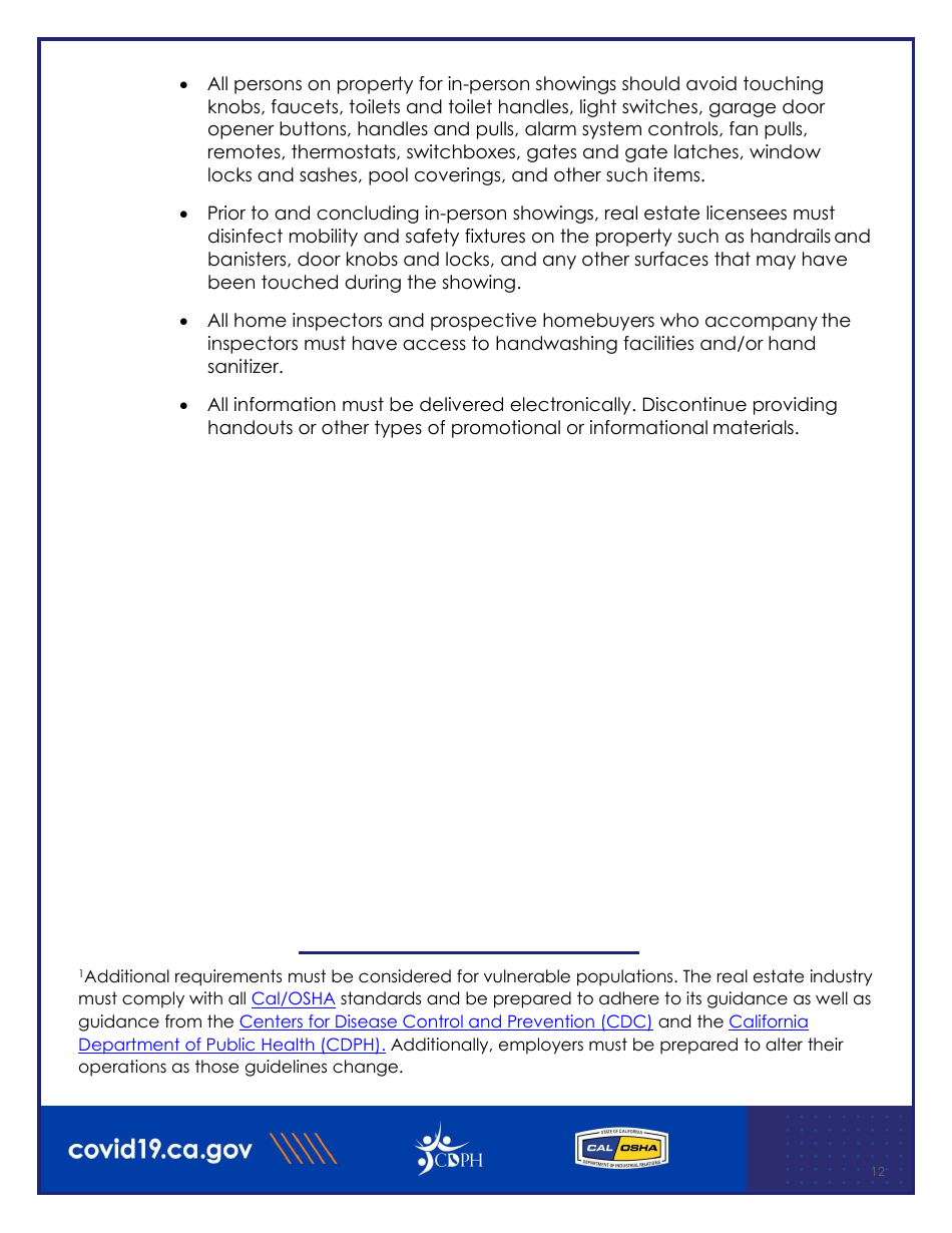 Covid-19 Industry Guidance: Real Estate Transactions - California, Page 12