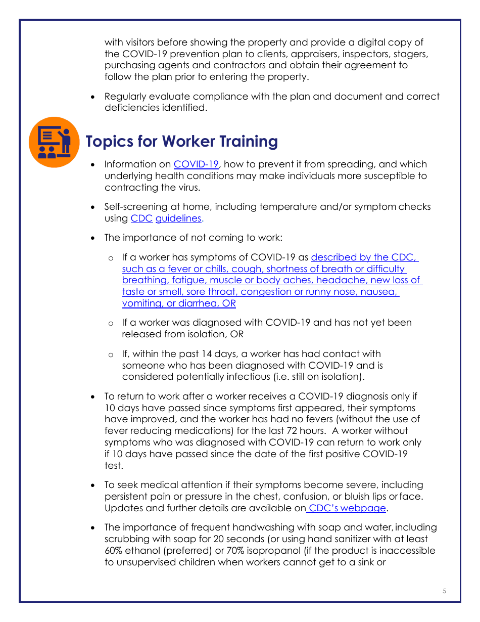 Covid-19 Industry Guidance: Real Estate Transactions - California, Page 5