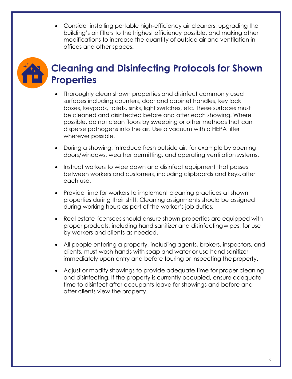 Covid-19 Industry Guidance: Real Estate Transactions - California, Page 9
