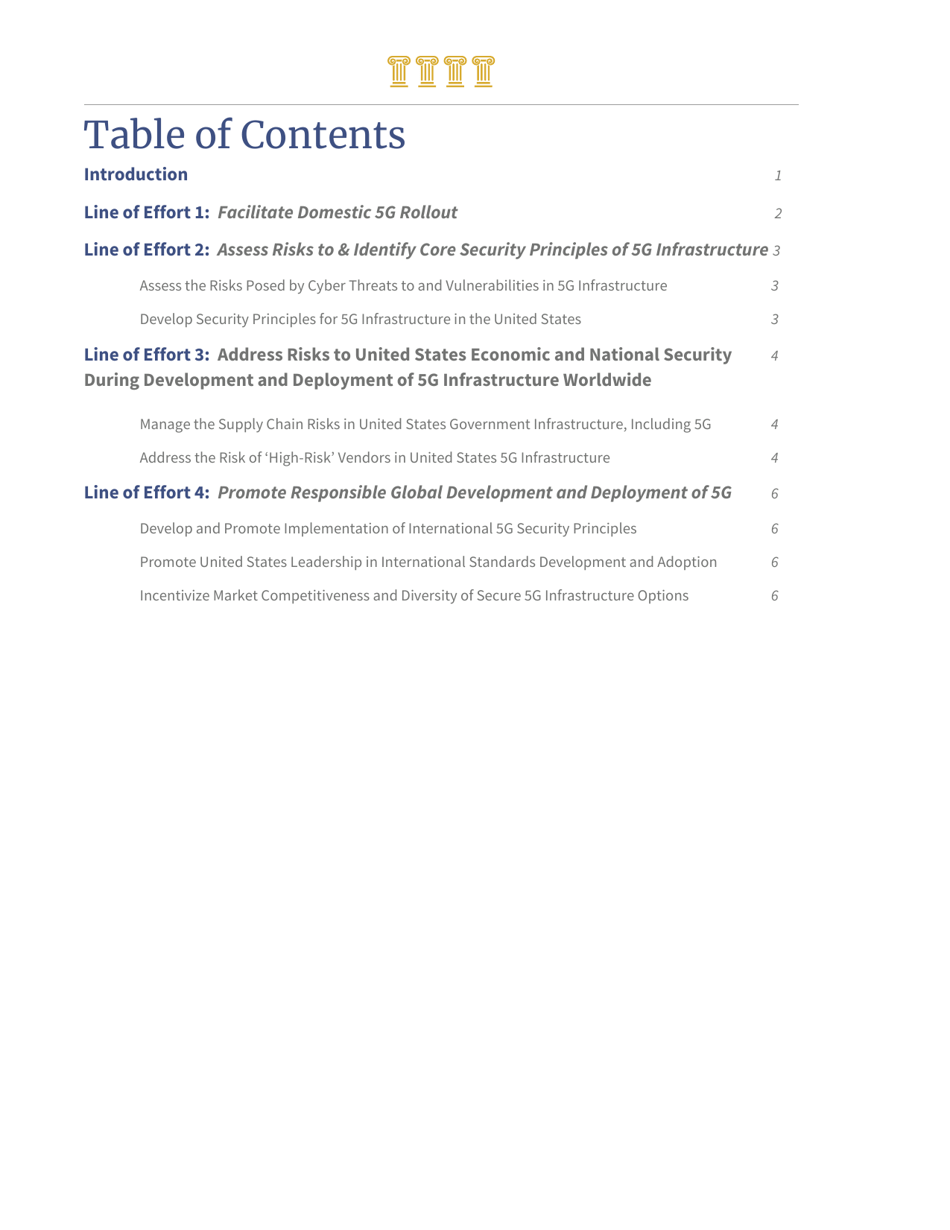 National Strategy to Secure 5g of the United States of America, Page 4