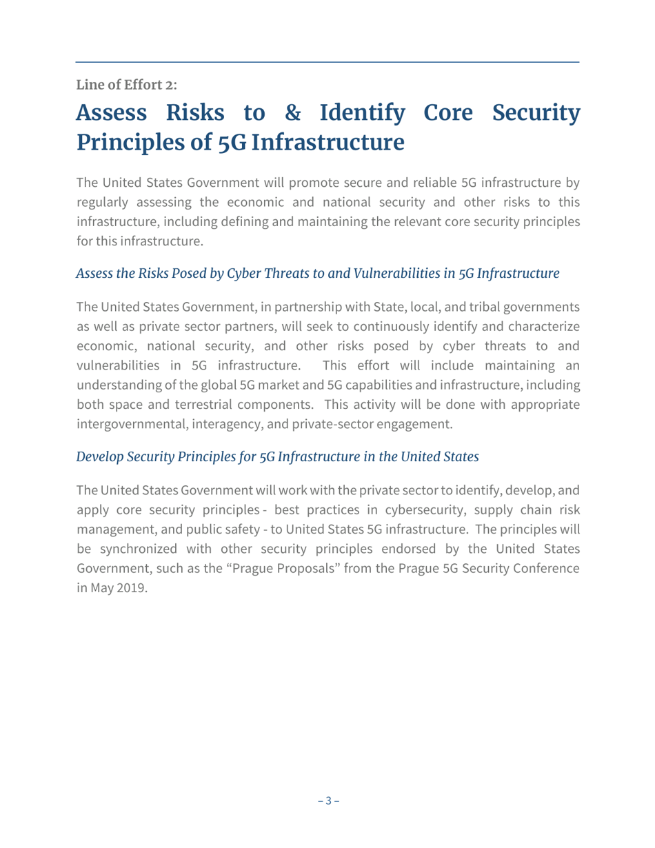 National Strategy to Secure 5g of the United States of America, Page 7