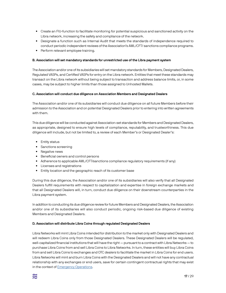 Cover Letter - White Paper From the Libra Association Members, Page 17