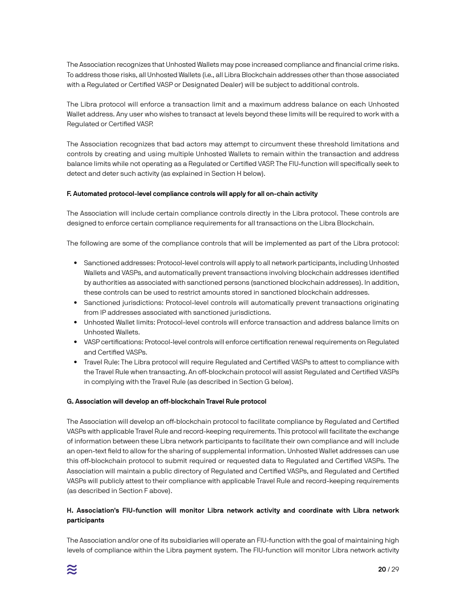 Cover Letter - White Paper From the Libra Association Members, Page 20