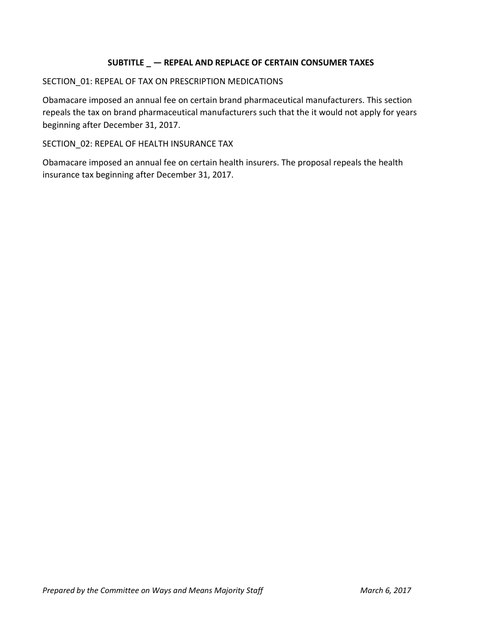 Repeal and Replace of Health-Related Tax Policy, Page 5