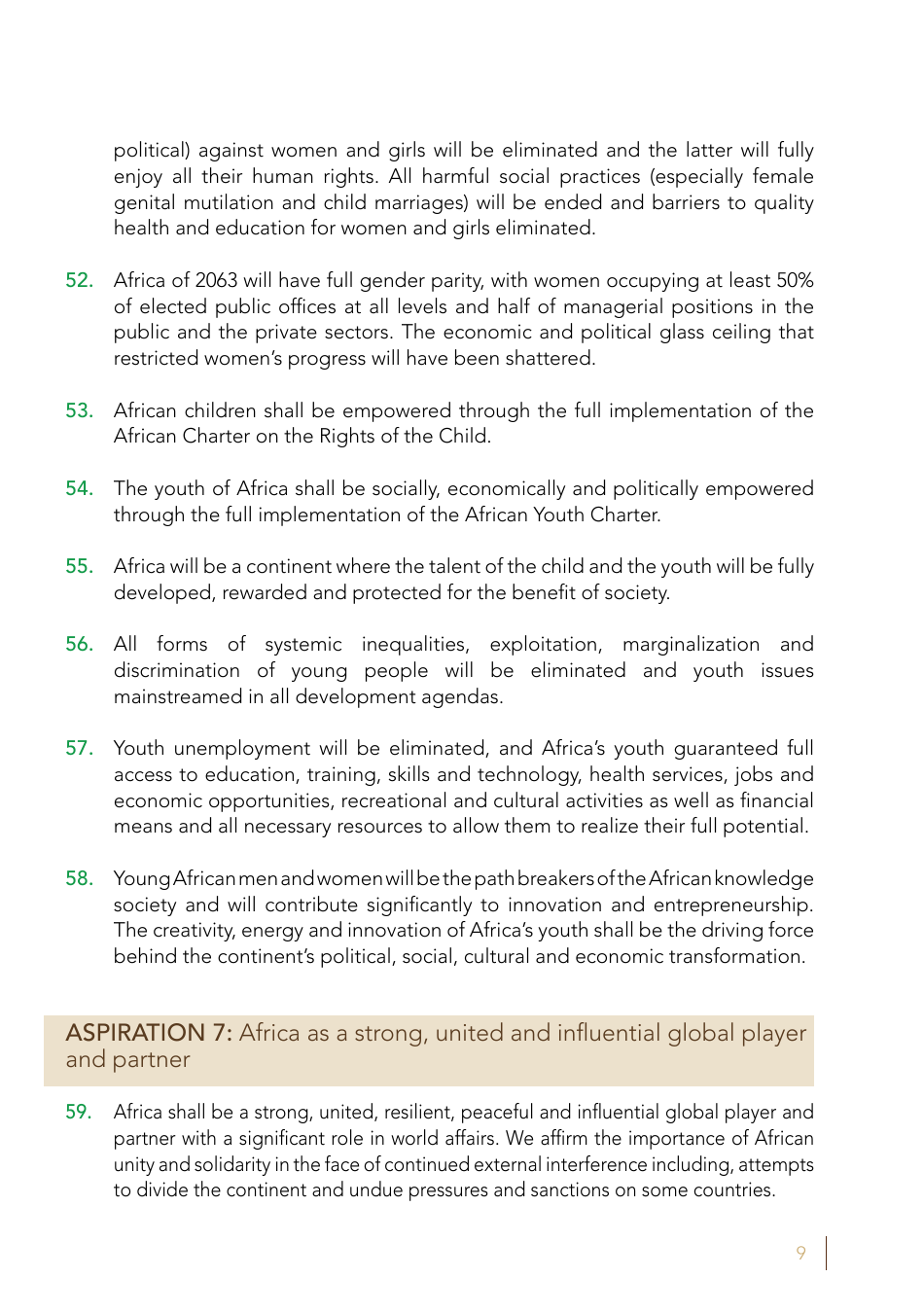 Agenda 2063: the Africa We Want, Page 11