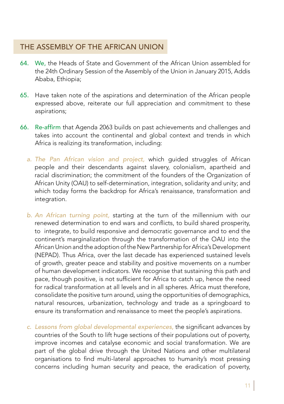 Agenda 2063: the Africa We Want, Page 13