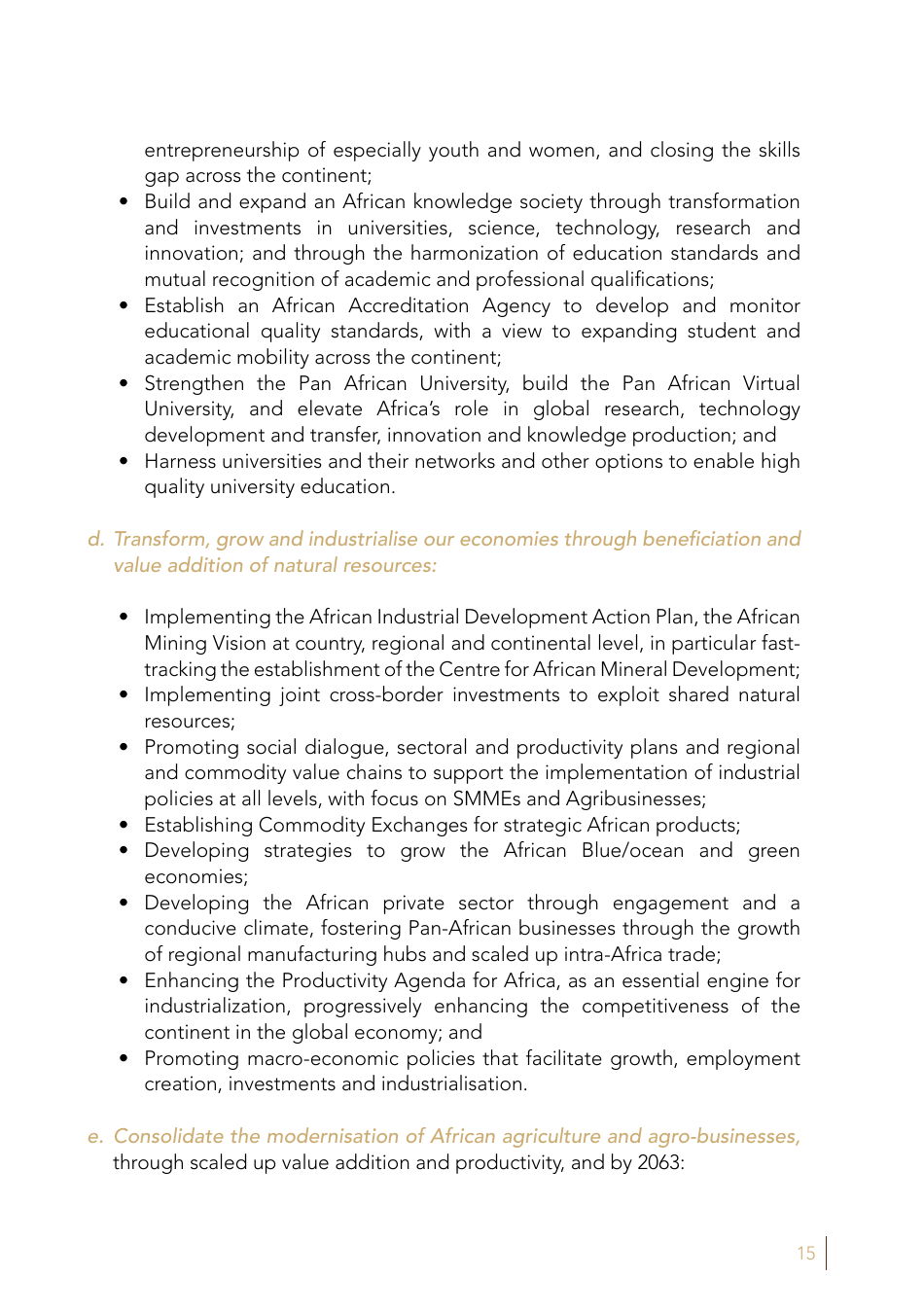 Agenda 2063: the Africa We Want, Page 17