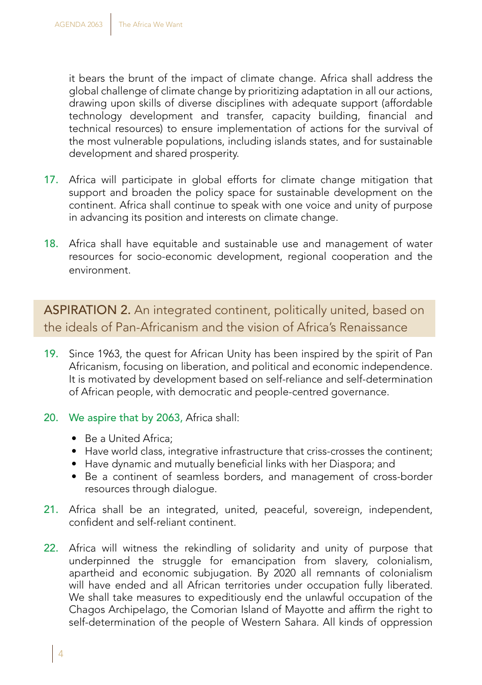 Agenda 2063: the Africa We Want, Page 6