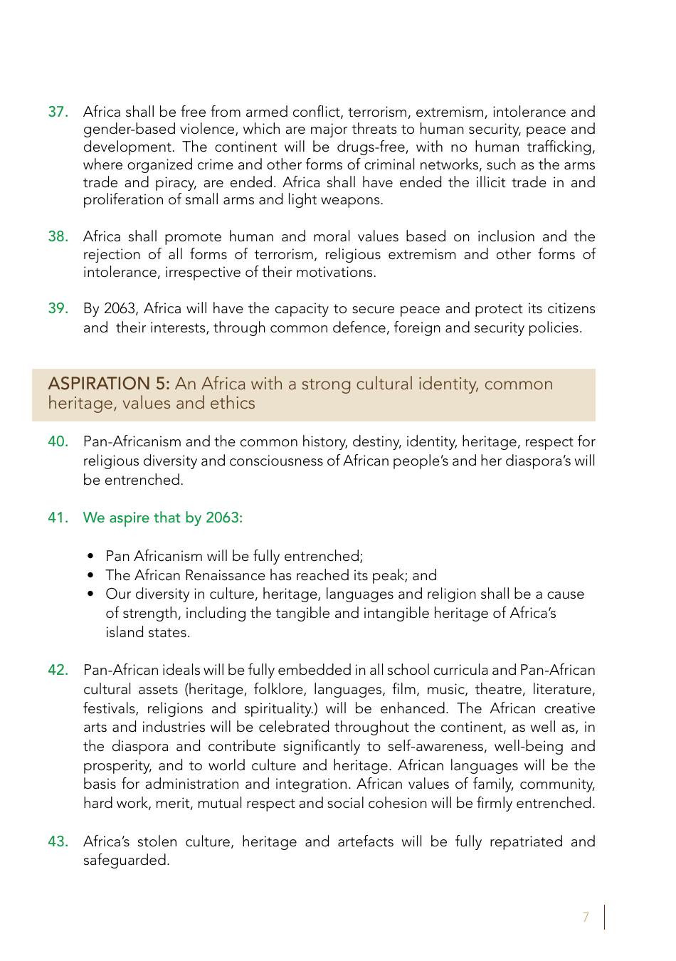 Agenda 2063: the Africa We Want, Page 9