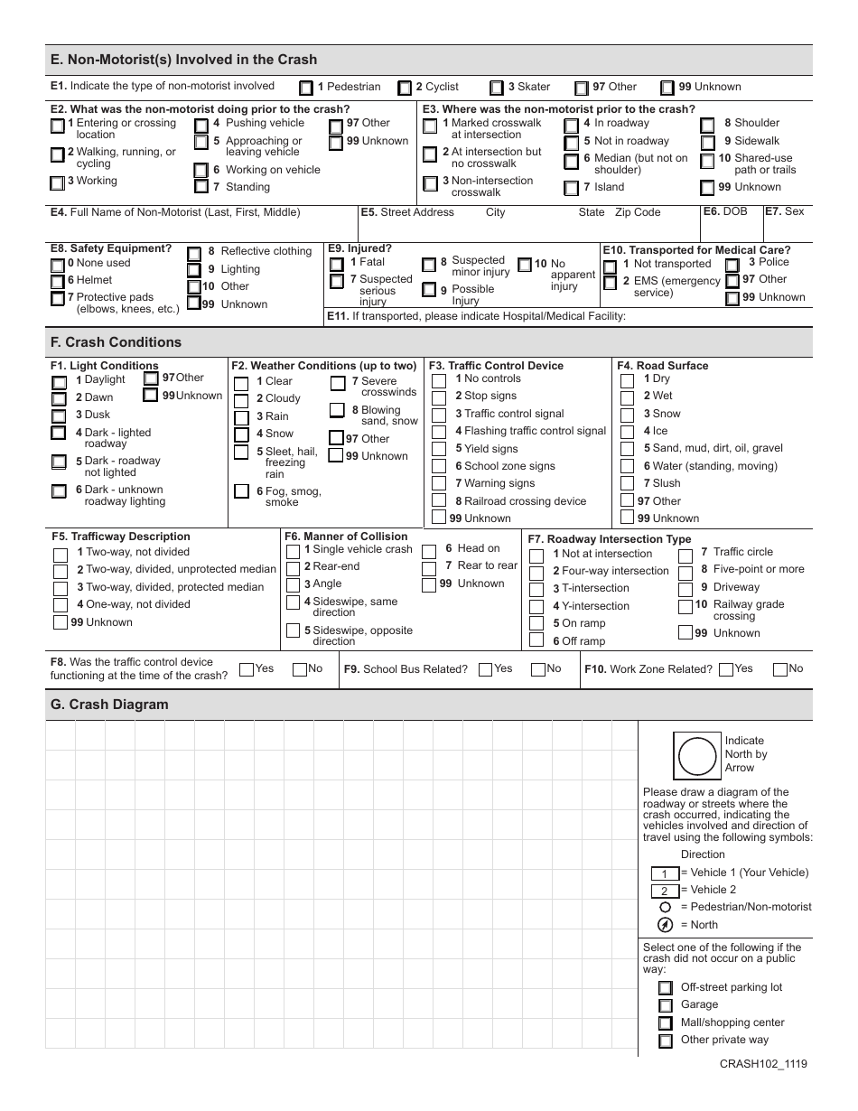 Motor Vehicle Crash Operator Report - Massachusetts, Page 4