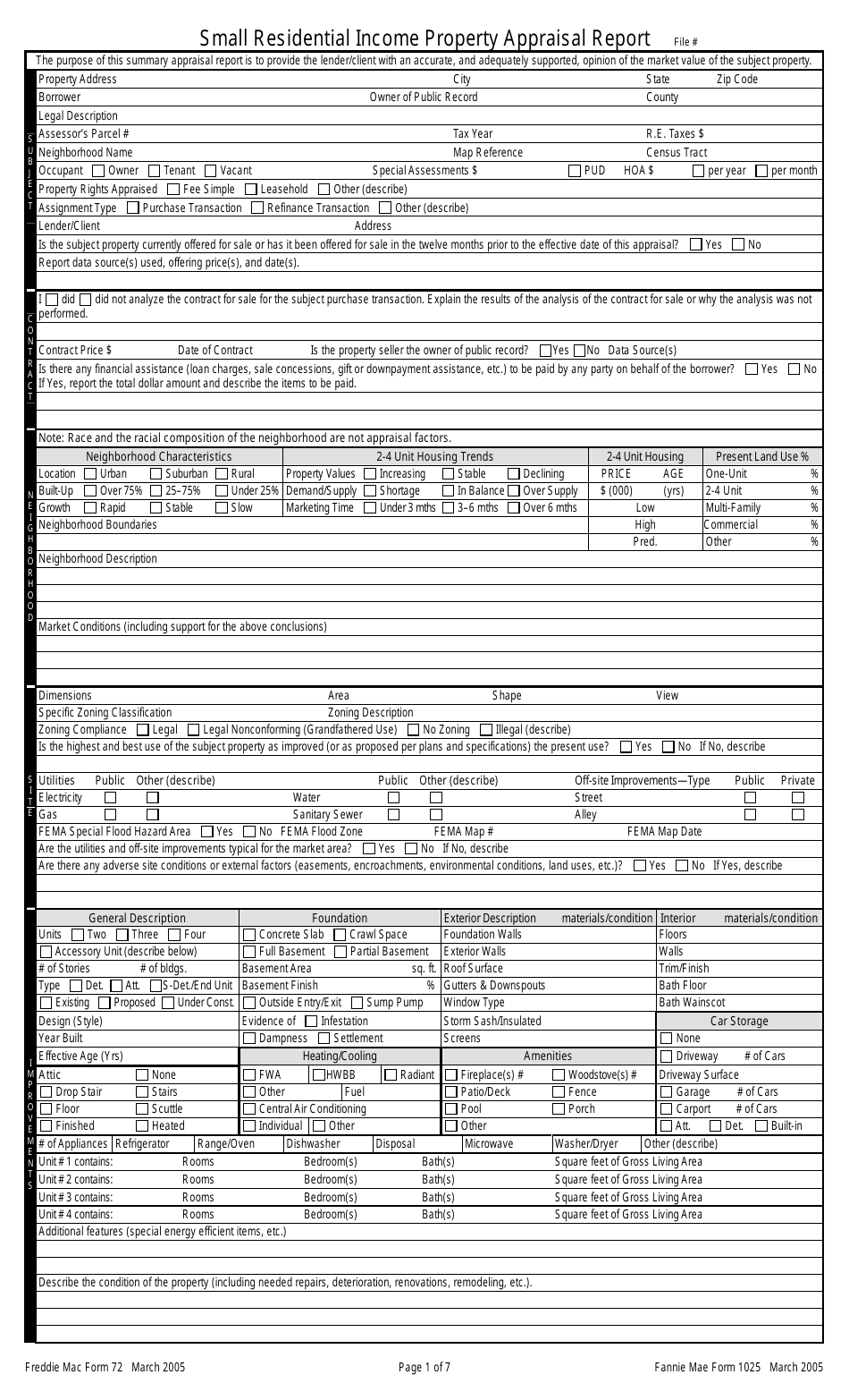 Fannie Mae Form 1025 - Fill Out, Sign Online and Download Printable PDF ...