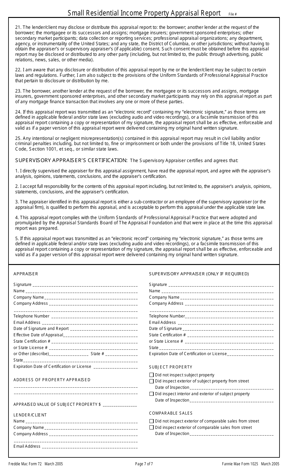 Fannie Mae Form 1025 - Fill Out, Sign Online And Download Printable Pdf 