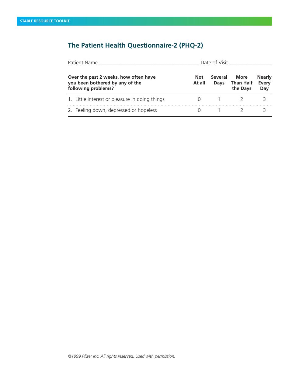 The Patient Health Questionnaire 2 Phq 2 Overview Download