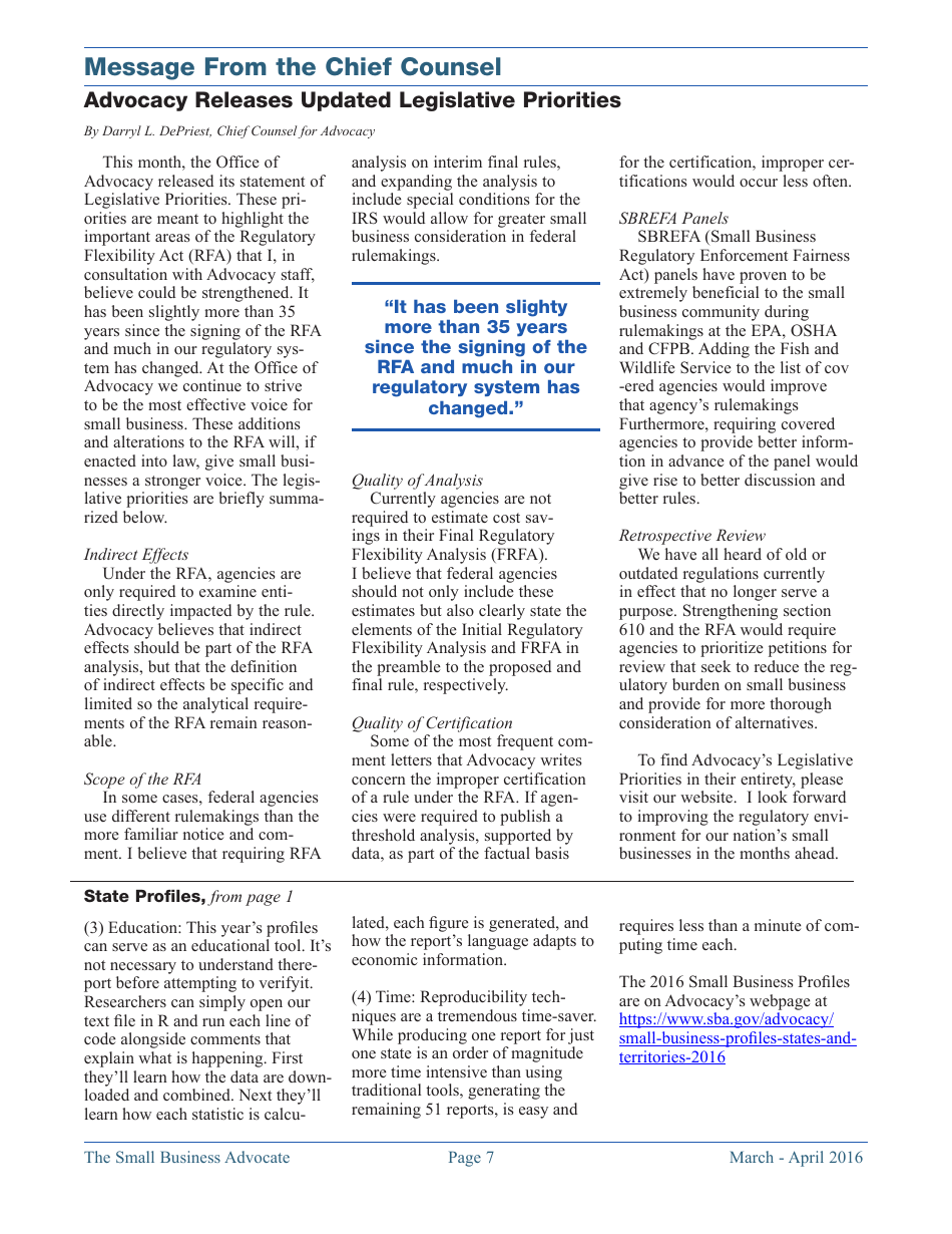 State Small Business Profiles Released With Fresh Design - Richard Schwinn, Page 7