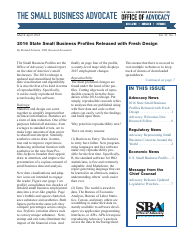 Document preview: State Small Business Profiles Released With Fresh Design - Richard Schwinn, 2016